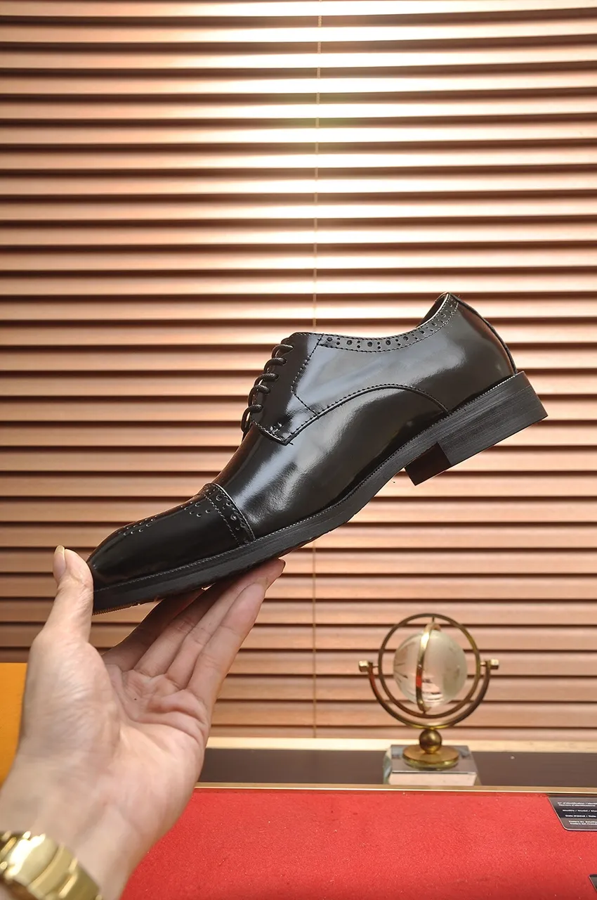 Men's shoes💰460💶【LOUIS VUITTON】(sheepskin lining) new cowhide LV formal shoes🎩🎩❗️🆘made one to one at the counter🎩original quality, imported cowhide upper➕full sheepskin lining➕original rubber outsole, {high quality visible}👣Size: 38-45 (45 custom-made)